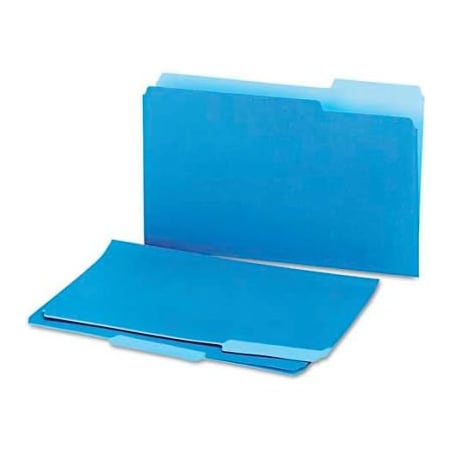 Universal Universal Recycled Interior File Folders, 1/3 Cut Top Tab, Legal, Blue, 100/Box UNV15301***